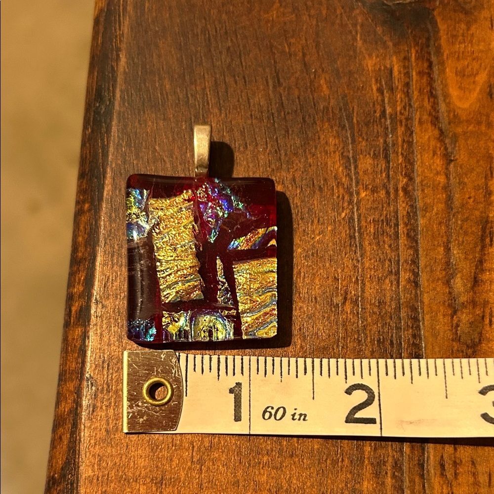Dichroic Polished Glass Pendant